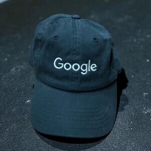 Google Workwear Staff Employee Black White Embroidered Cap Strapback Unisex OS